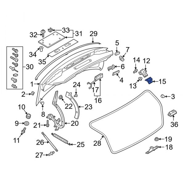 Deck Lid Latch Cover