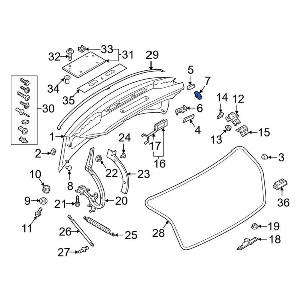 Deck Lid Stop Buffer