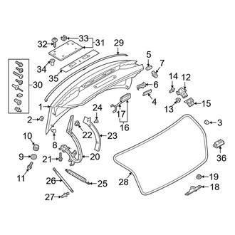 Audi OE - Trunk Lid - Lid & Components (Coupe)
