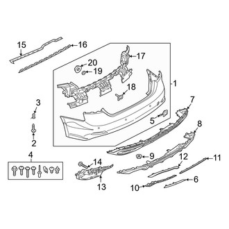 Audi OE - Rear Bumper - Bumper & Components (With S-Line Package, Bumper Cover & Trim), (Premium / Premium Plus / Prestige)