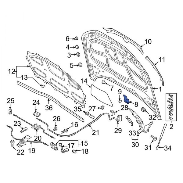 Hood Latch Striker Plate