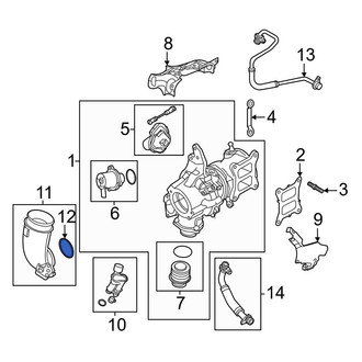 Audi OE - Upper Turbocharger Oil Line O-Ring