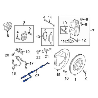 Audi OE - Front Right ABS Wheel Speed Sensor Wiring Harness