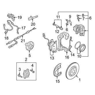 Audi OE - Front Suspension - Brake Components (314 x 25 mm Rotor), (Premium / Premium Plus / Prestige)