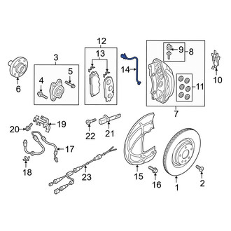 Audi OE - Front Disc Brake Pad Wear Sensor