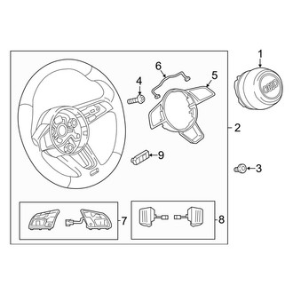 Audi OE - Steering Wheel & Trim (W/O Flat Bottom)
