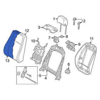 Audi OE - Front Left Seat Back Cushion Cover