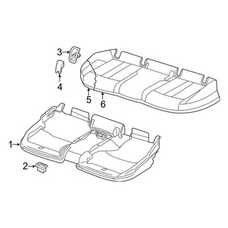 Audi OE - Seats & Tracks - Rear Seat Components (Seat Cushion Components), (Premium / Premium Plus / Prestige)