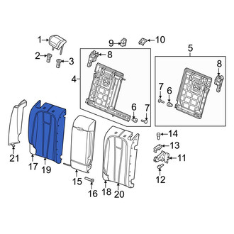 Audi OE - Rear Right Seat Back Cushion Cover