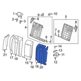 Audi OE - Rear Left Seat Back Cushion Cover