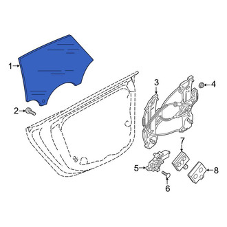 Audi OE - Rear Right Door Glass