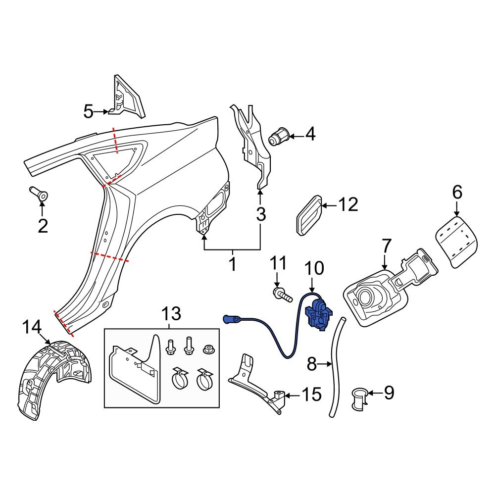 Audi OE 8V0862159A - Rear Fuel Filler Door Lock Actuator