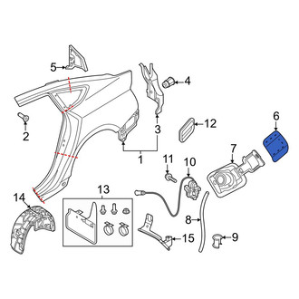 Audi OE - Rear Fuel Filler Door