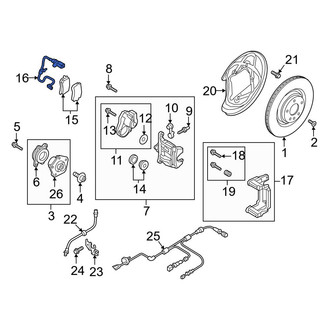 Audi OE - Rear Disc Brake Pad Wear Sensor