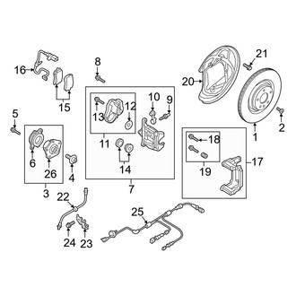 Audi OE - Rear Suspension - Brake Components (330 x 22 mm), (Premium / Premium Plus / Prestige)