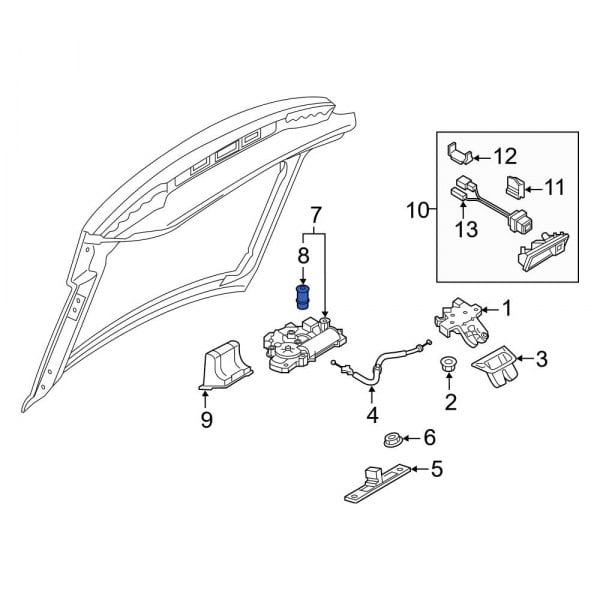 Audi OE 3G0854719B - Tailgate Lift Motor Bracket