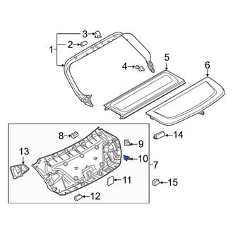 Audi OE - Liftgate Trim Cover Clip
