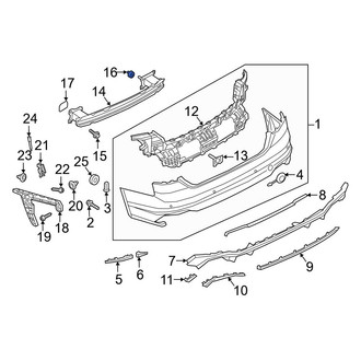 Audi OE - Bumper Impact Bar Nut