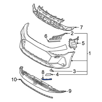 Audi OE - Front Left Bumper Trim