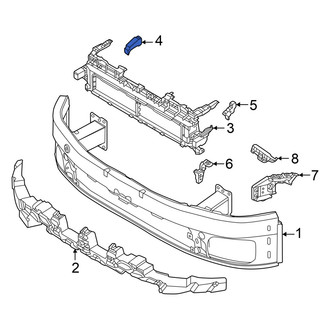 Audi OE - Left Bumper Cover Support Rail Seal