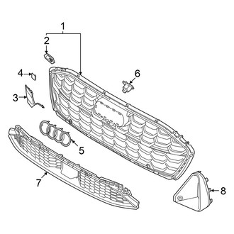 Audi OE - Front Bumper & Grille - Grille & Components