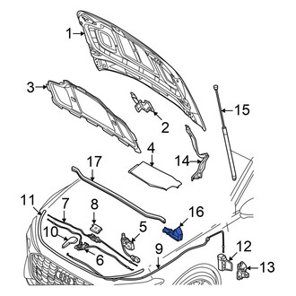Audi OE - Front Left Hood Seal