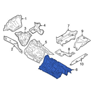 Audi OE - Center Rear Floor Pan Heat Shield