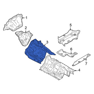 Audi OE - Front Right Rearward Floor Pan Heat Shield