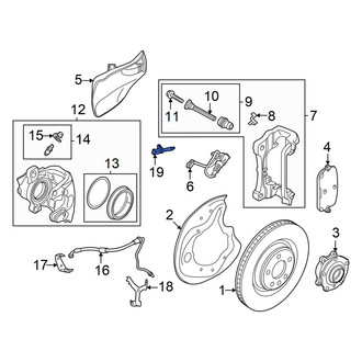 Audi OE - Rear ABS Wheel Speed Sensor