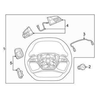 Audi OE - Steering Wheel & Trim (Circle Air Bag)