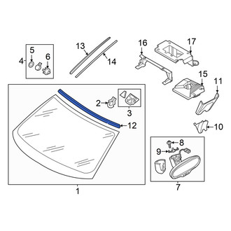 Audi OE - Front Upper Windshield Molding