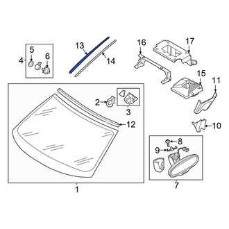 Audi OE - Front Left Windshield Molding