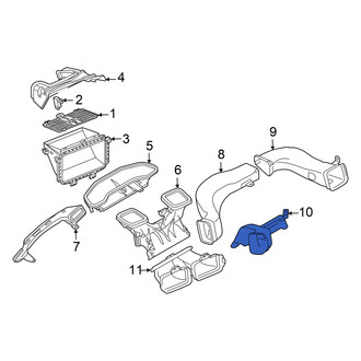 Audi OE - Front Left Lower Instrument Panel Air Duct