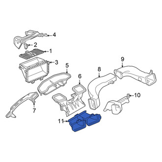 Audi OE - Front Center Instrument Panel Air Duct