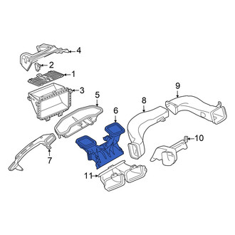 Audi OE - Front Upper Center Instrument Panel Air Duct