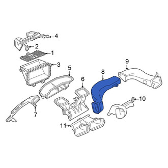 Audi OE - Front Left Inner Instrument Panel Air Duct
