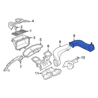 Audi OE - Front Left Outer Instrument Panel Air Duct