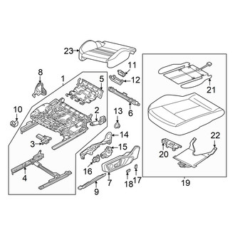 Audi OE - Seats & Tracks - Front Seat Components (Passenger Side, Seat Cushion Assemly, Standard Seat)