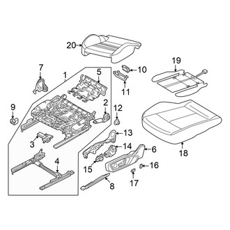 Audi OE - Seats & Tracks - Front Seat Components (Driver Side, Seat Cushion Assemly, Standard Seat)