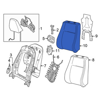 Audi OE - Front Right Seat Back Cushion Cover