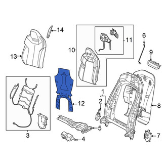 Audi OE - Front Right Seat Back Reinforcement Plate