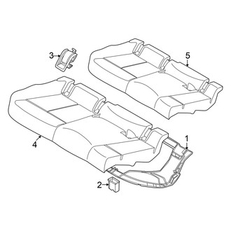 Audi OE - Seats & Tracks - Rear Seat Components (Seat Cushion Components)