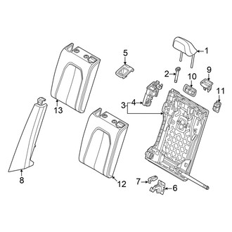Audi OE - Seats & Tracks - Rear Seat Components (Passenger Side Seat Back Components)