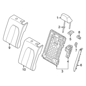 Audi OE - Seats & Tracks - Rear Seat Components (Drivers Side Seat, Back Components)