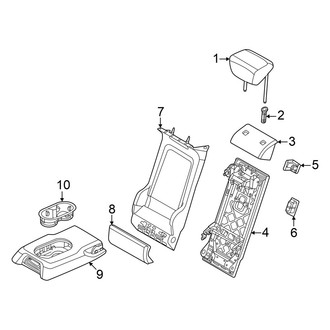 Audi OE - Seats & Tracks - Rear Seat Components (Center Seat, Back Components)