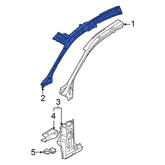 Audi OE - Left Lower Body A-Pillar Reinforcement