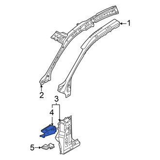 Audi OE - Right Lower Body A-Pillar Reinforcement
