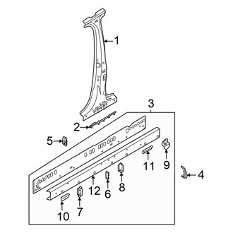 Audi OE - Pillars, Rocker & Floor - Center Pillar & Rocker