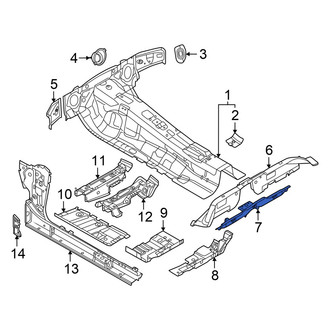 Audi OE - Rear Forward Floor Pan Crossmember