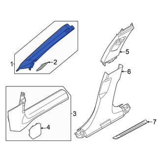 Audi OE - Left Body A-Pillar Trim Panel